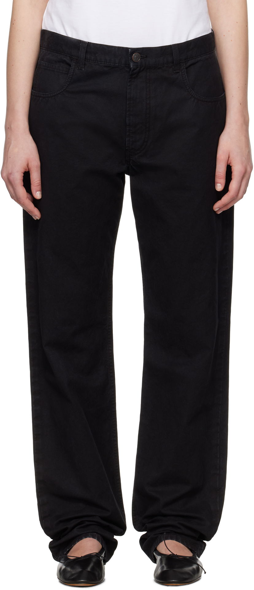 Jeans The Row The Row Landais Straight-Leg Jeans Svart | 10000-W3912