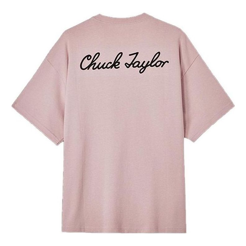 T-shirt Converse Chuck Taylor Sneaker Patch Crew Neck T-Shirt Rosa | 10023850-A01