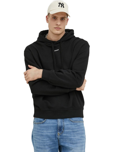 Sweatshirt BOSS Contrast Logo Hoodie Svart | 50486478