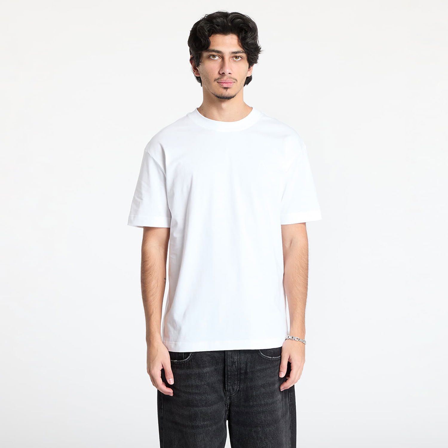 T-shirt CALVIN KLEIN Calvin Klein Jeans Soft Layered Monogram T-Shirt Vit | J30J327089 YAF, 0