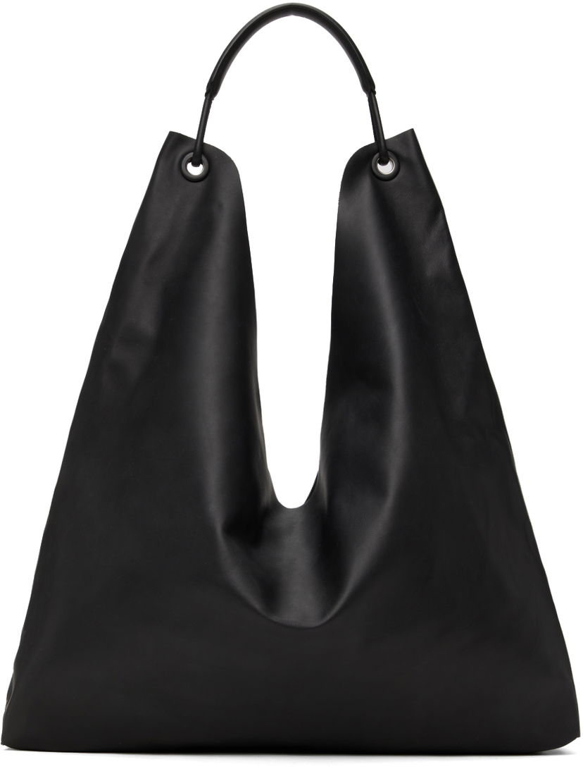 Tygpåse The Row Large Leather Tote Bag Svart | W1623-L108