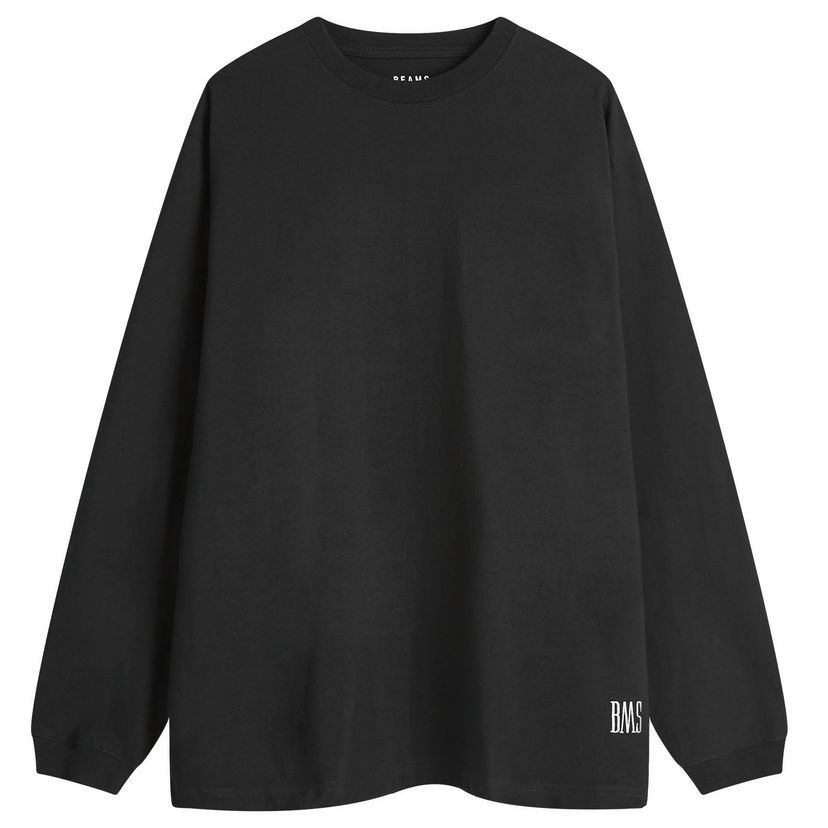 Sweatshirt BEAMS BMS Logo Long Sleeve T-Shirt, Size Medium Svart | 1114-0227-803-19