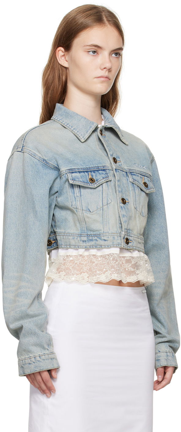 Jacka We11done Cropped Denim Jacket Blå | WD-DJ2-24-337-W-SK, 1