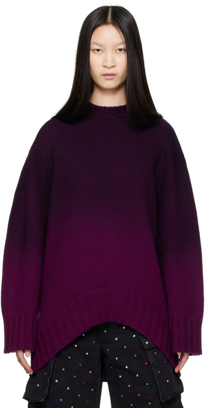 Sweater The Attico Attico Gradient Wool Sweater Purpur | 248WCA360 KW046
