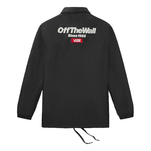 Vindjacka Vans Coaches Jacket Back Alphabet Logo Svart | VN0A489UBLK