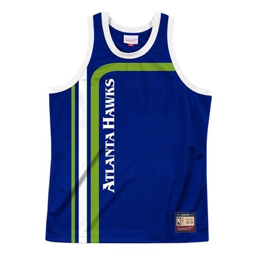 Linne Mitchell & Ness Mitchell & Ness Atlanta Hawks Basketball Jersey Blå | TTNKCP18167-AHAROYA70, 0