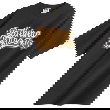 T-shirt BAPE Bathing Ape Script Logo T-Shirt, Size Large Svart | 001TEL301055M-BBN, 0