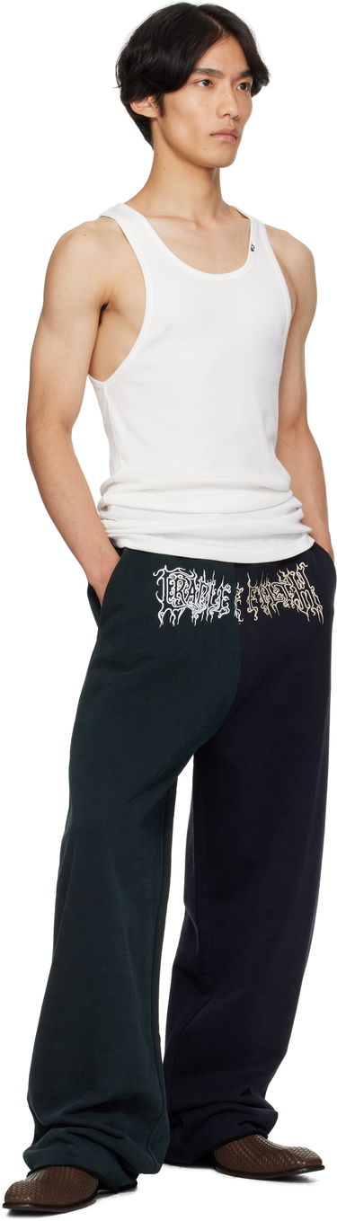 Träningsbyxor VETEMENTS Vetements Cradle of Filth Cut-Up Baggy Sweatpants Mörkblå | UCF76SP850EN, 3