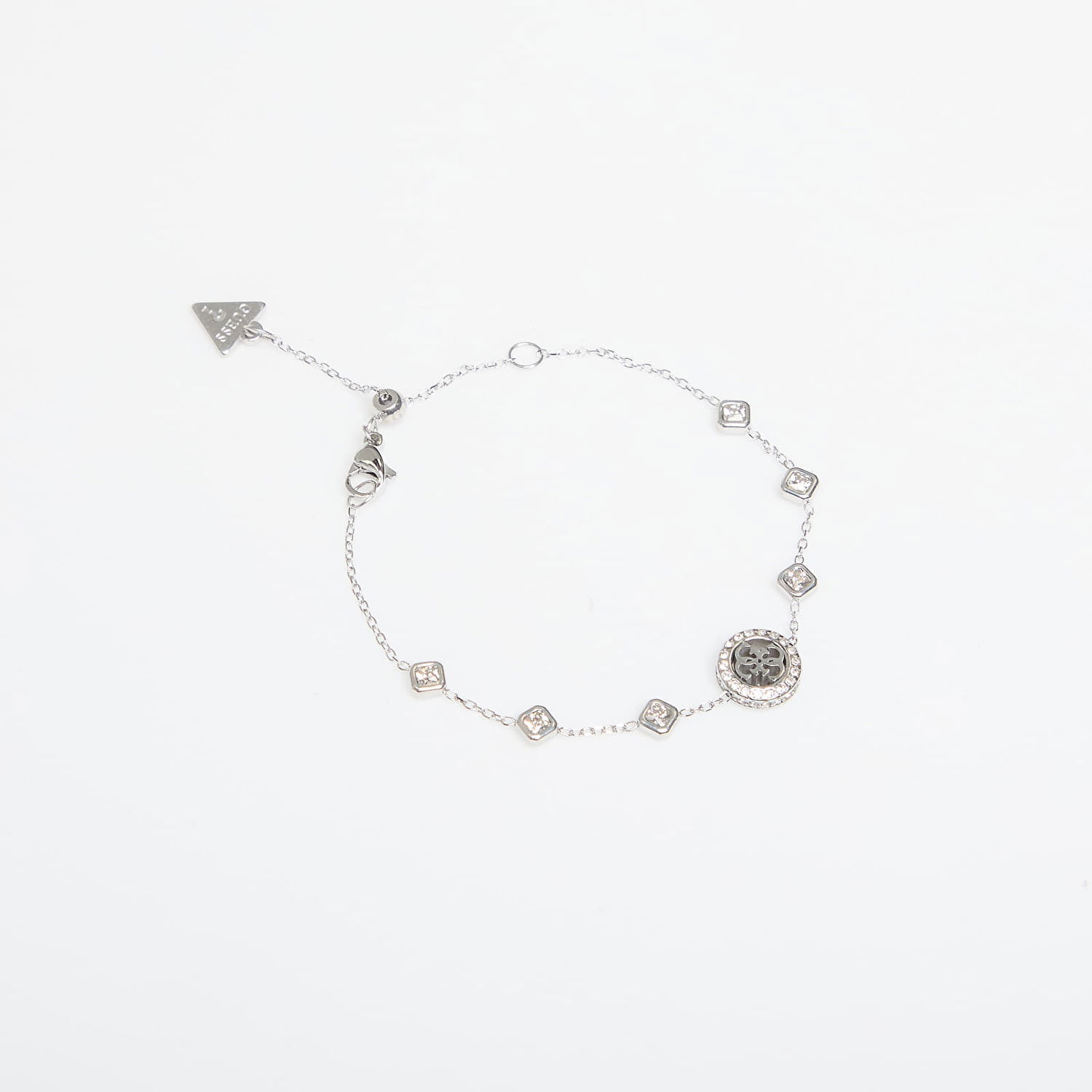 Armband GUESS 4G Crush Crystal-Set Bracelet Metallisk | JUBB04156JWRH-SILVER, 1
