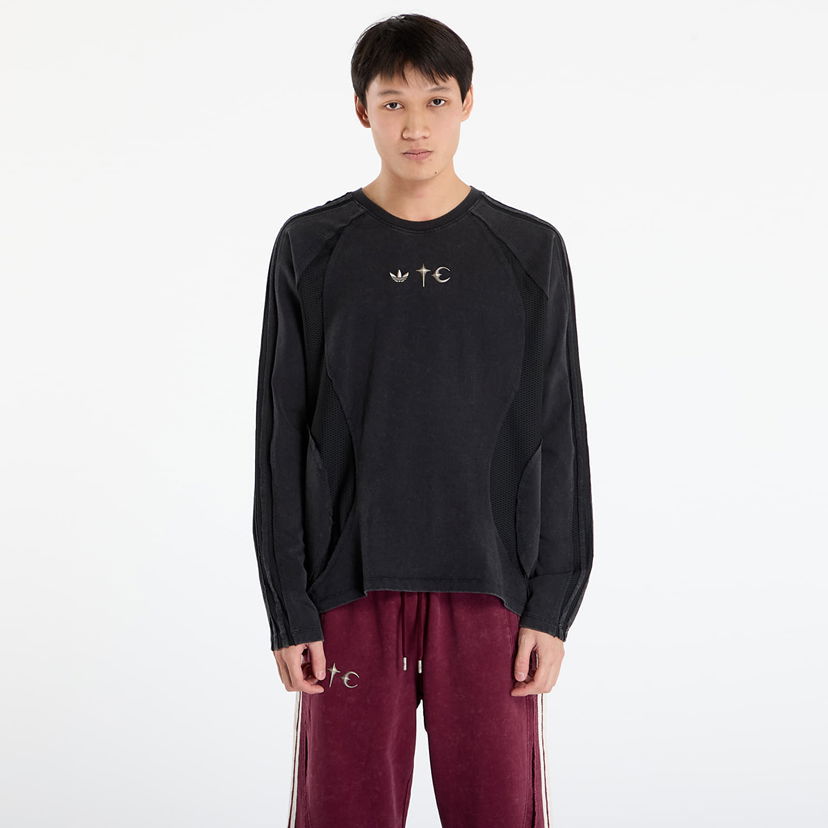 T-shirt adidas Originals Thug Club Teamgeist Long Sleeve T-Shirt with Mesh Panels Svart | KC2196