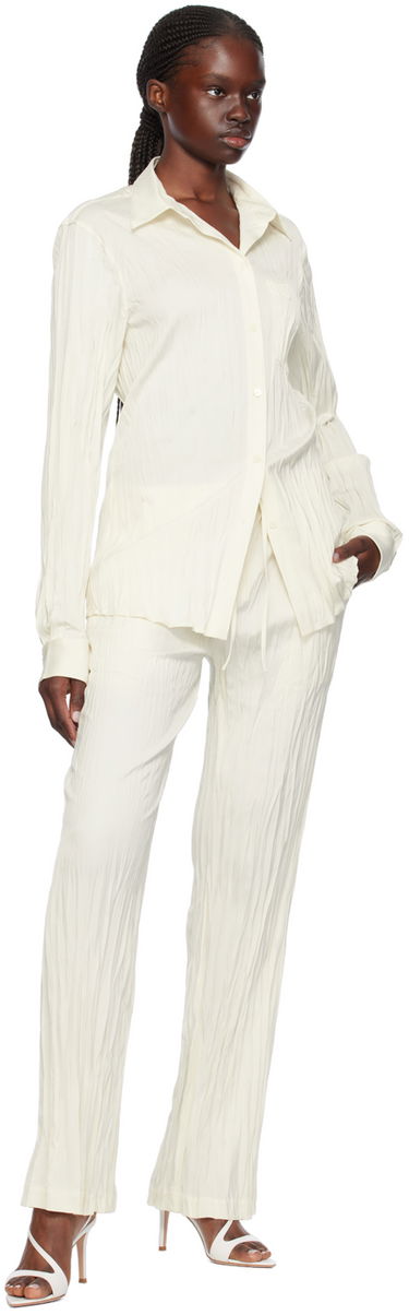 Skjorta Helmut Lang Helmut Lang Crushed Button-Down Shirt Vit | O01HW520, 3
