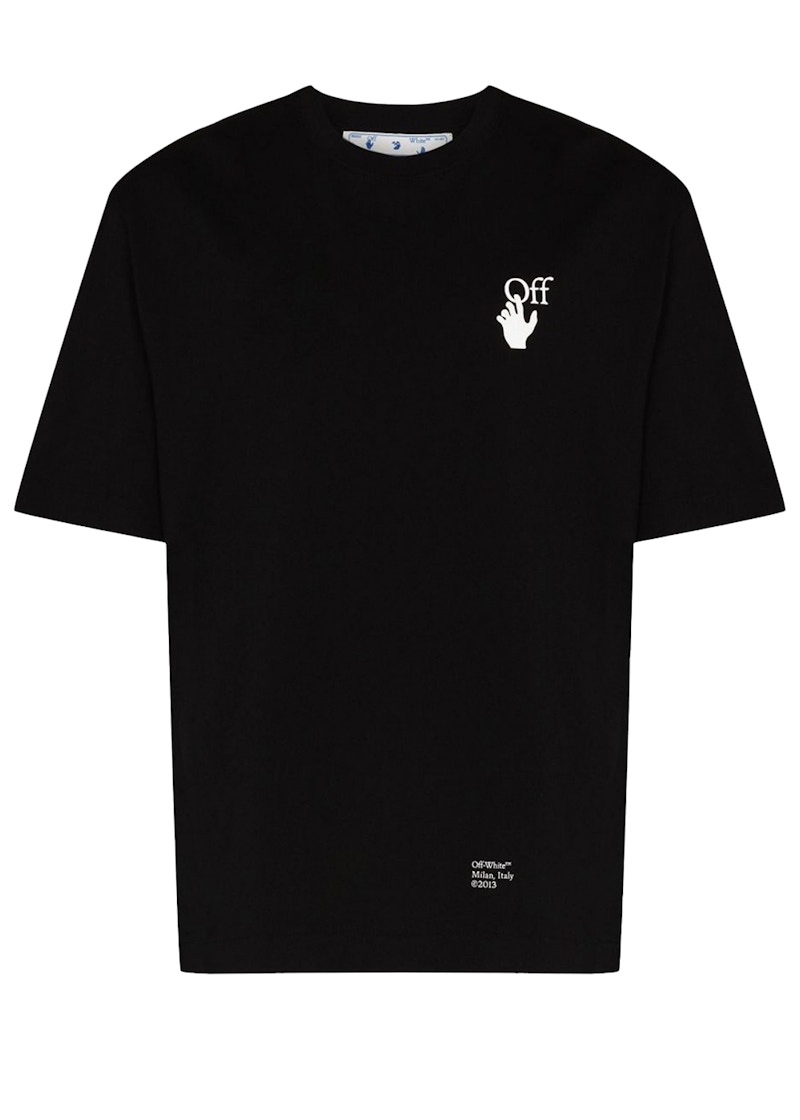T-shirt Off-White Caravaggio Saint Jerome Writing Arrows Oversized T-Shirt Black Svart | OMAA120F21JER0071001