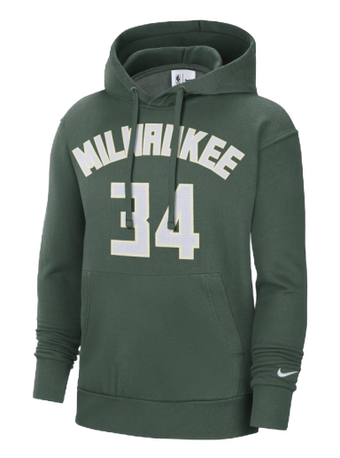 Sweatshirt Nike Milwaukee Bucks Essential NBA Fleece Pullover Hoodie Grön | DB1184-323