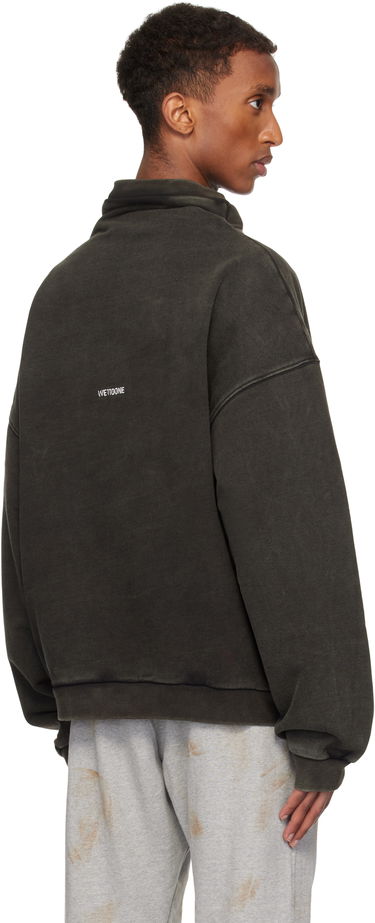 Sweater We11done Standard Logo Turtleneck Sweatshirt Grön | WD-TS3-24-731-U-BK, 2