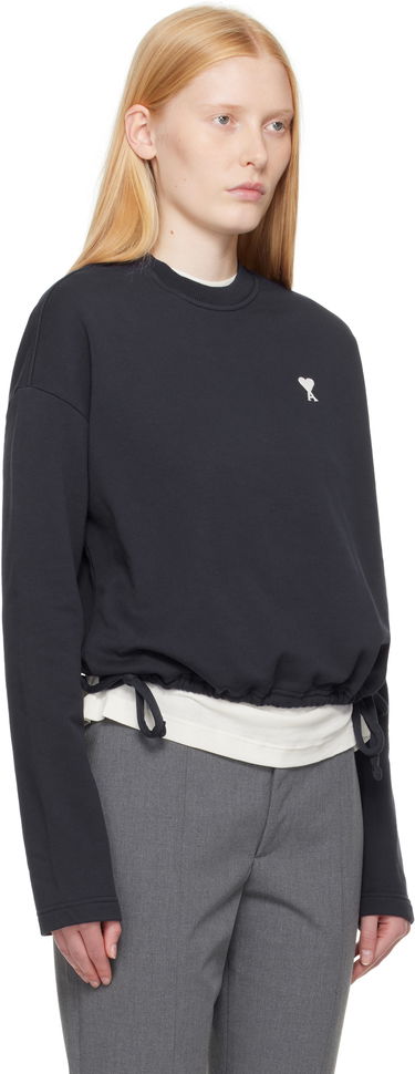 Sweater AMI AMI Paris Cotton De Coeur Drawstring Sweatshirt Purpur | FSW060.730, 4