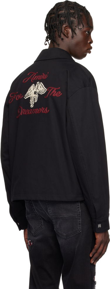 Jacka AMIRI Script Logo Zip Jacket Svart | AMOUBN1059, 2