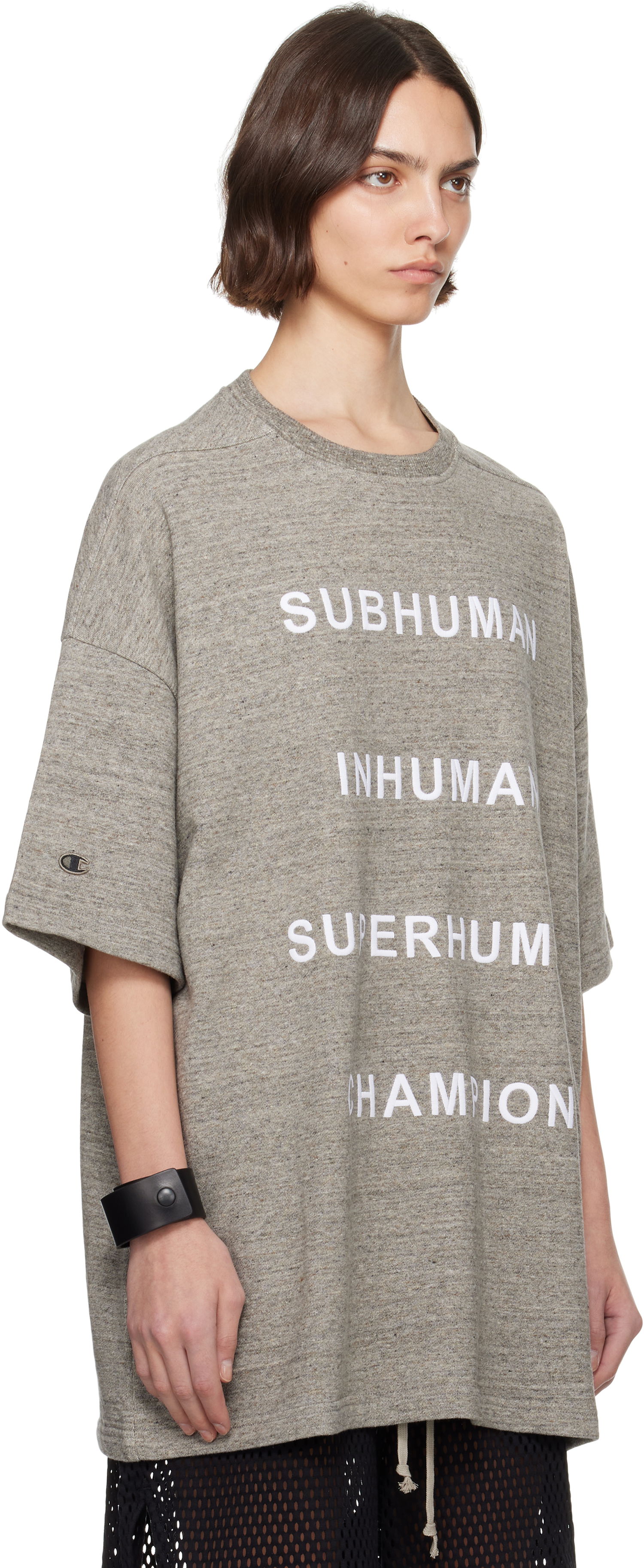 T-shirt Rick Owens Rick Owens Champion Edition Tommy T-Shirt Grå | CW01E1674 CHMJ, 1