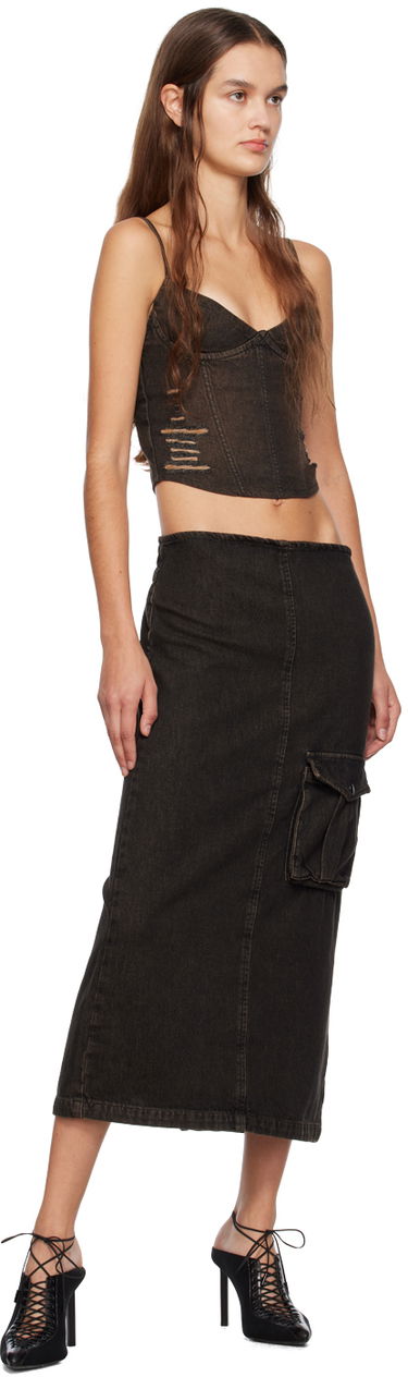 Linne Miaou Miaou Kiko Denim Tank Top Svart | 7075SD4BLK, 3