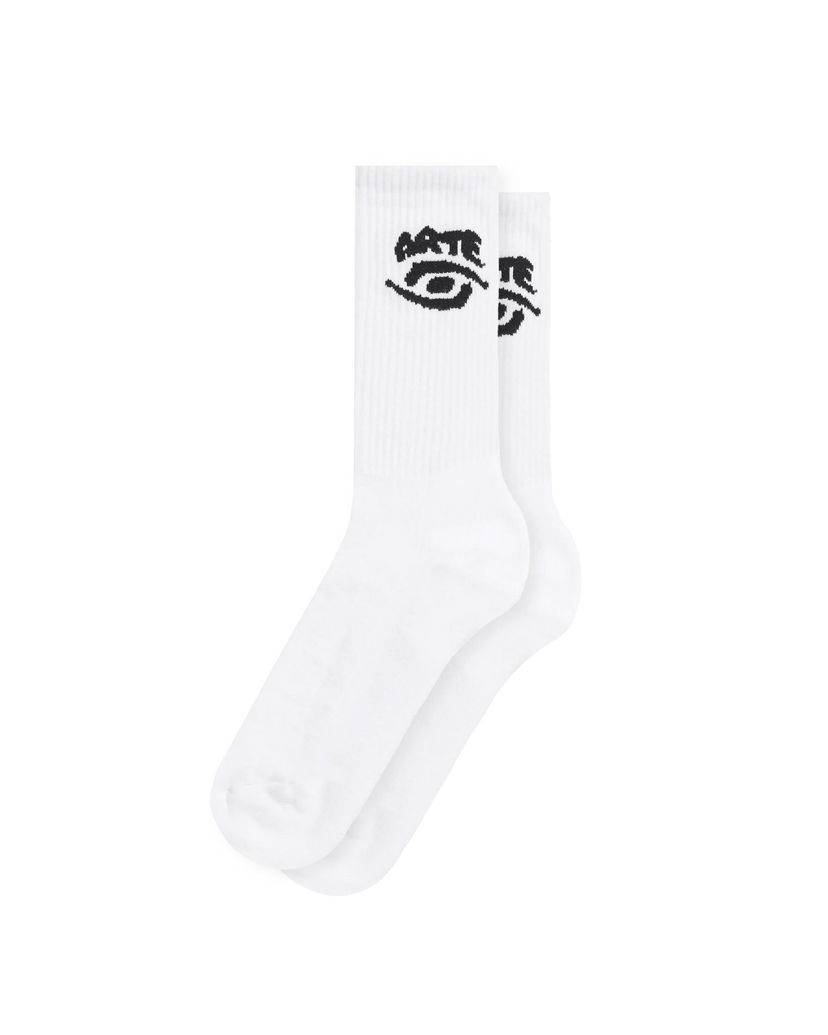 Strumpor Arte Antwerp Arte Antwerp Eye Crew Socks Vit | AW25-237M-WHT