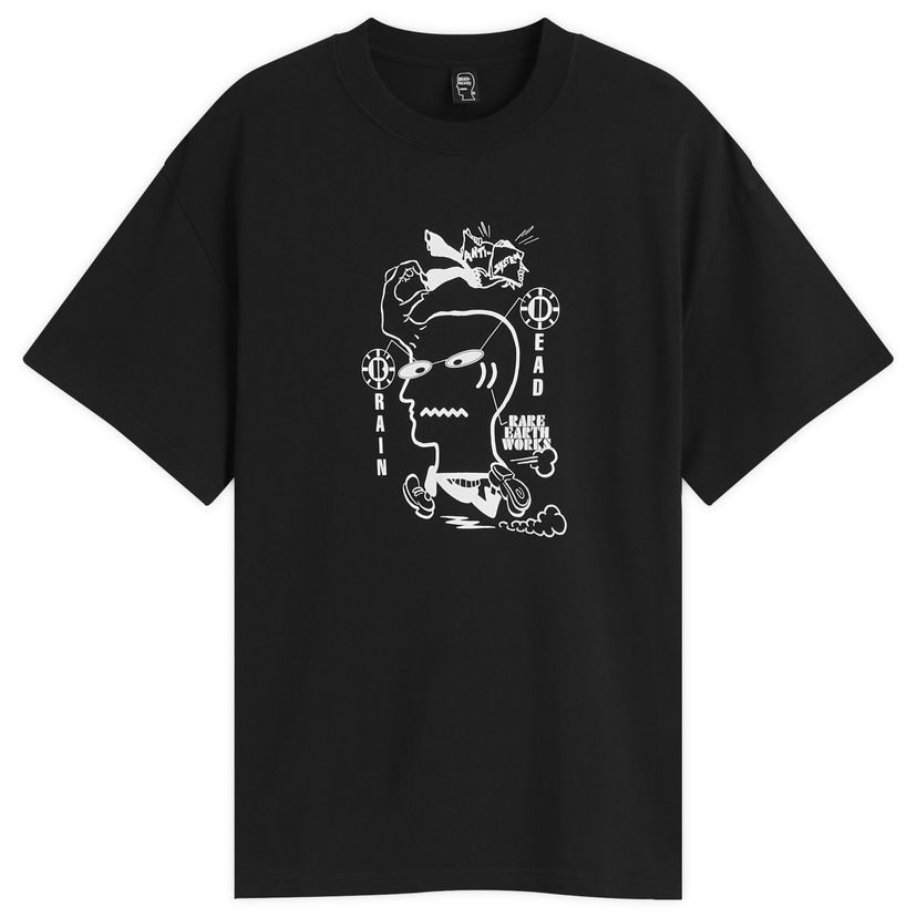 T-shirt Brain Dead Brain Dead Earth Works Graphic Tee, Size Large Svart | BDF25TO00046-BLK