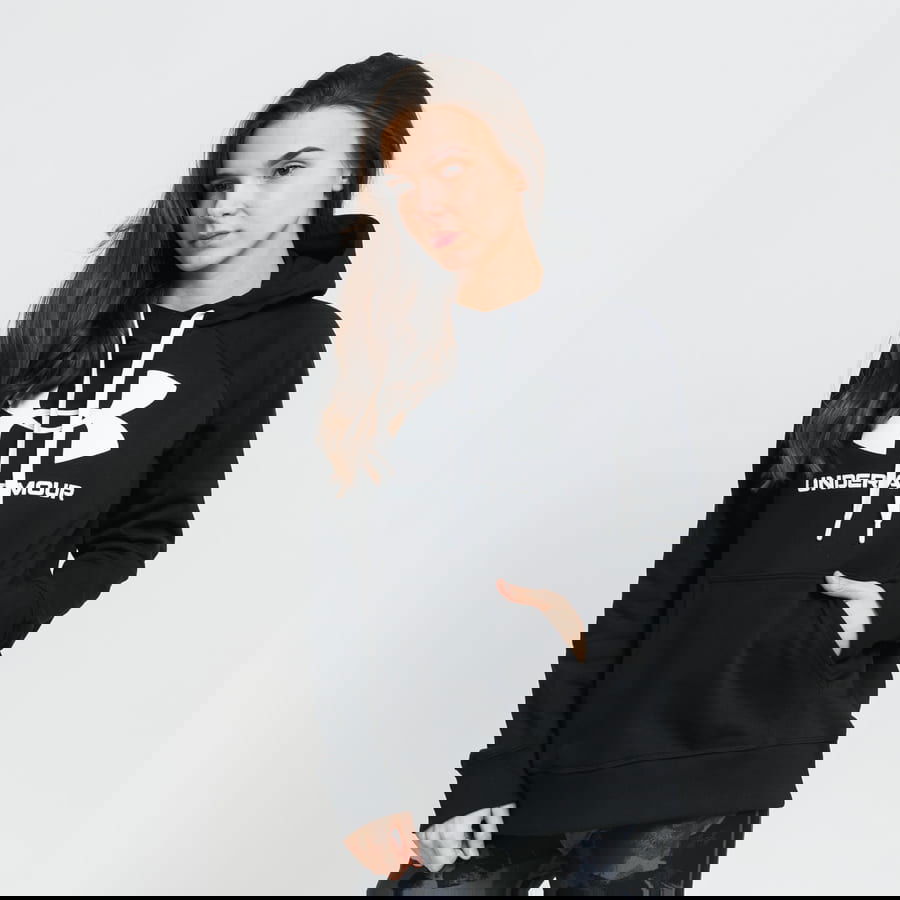 Sweatshirt Under Armour Rival Fleece Logo Hoodie Svart | 1356318-001, 0