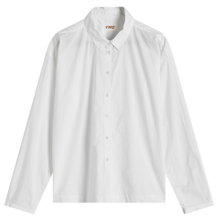 Skjorta YMC Earth Marianne Oversized Shirt Vit | Q2AZG-WHITE