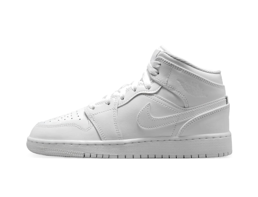 Sneakers och skor Jordan Air Jordan 1 Mid Triple White GS Vit | 554725-136