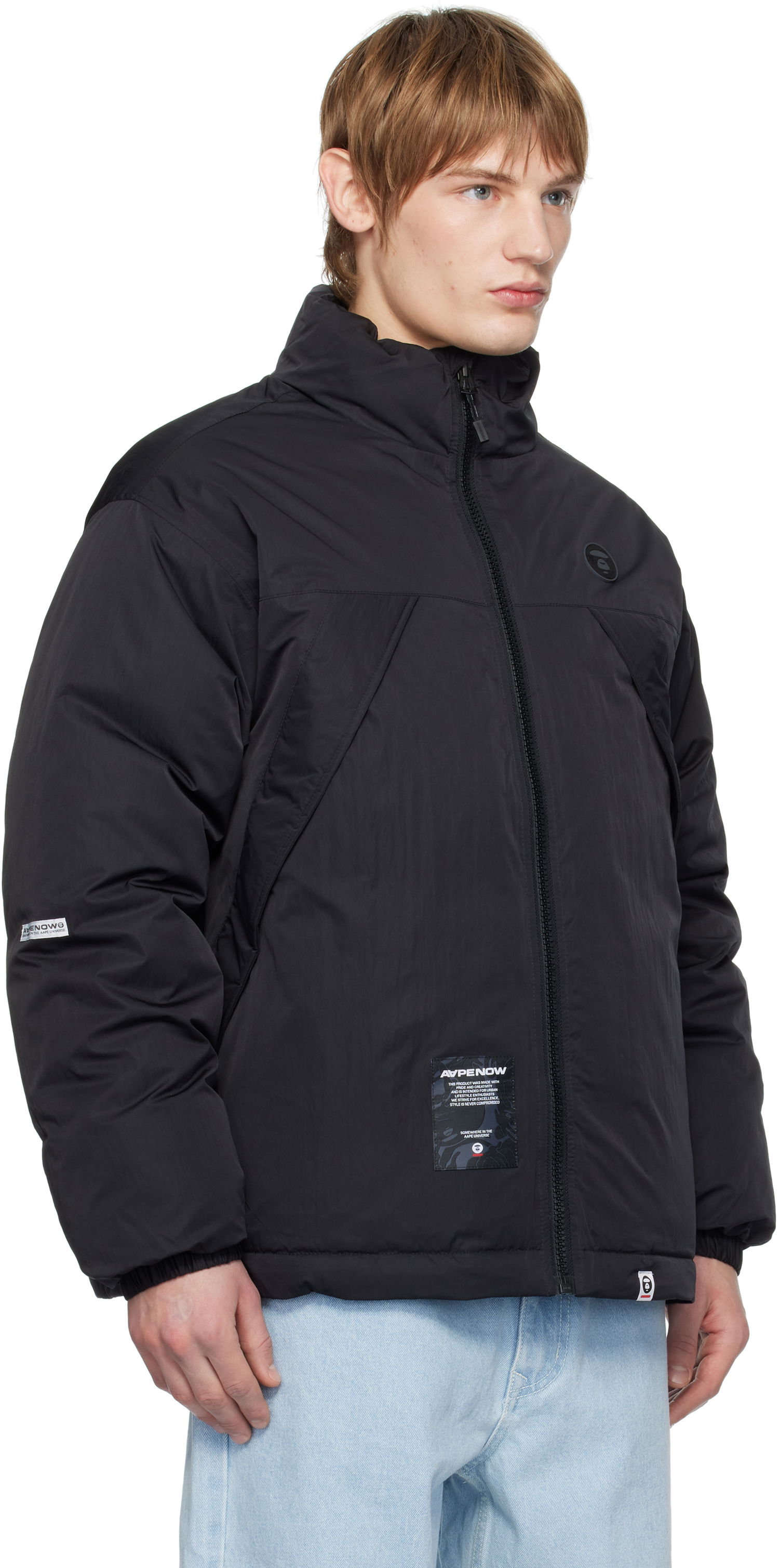 Pufferjacka AAPE by A Bathing Ape AAPE by A Bathing Ape 'AAPE NOW' Down Jacket Svart | AAPDNM7655XXNBKX, 1