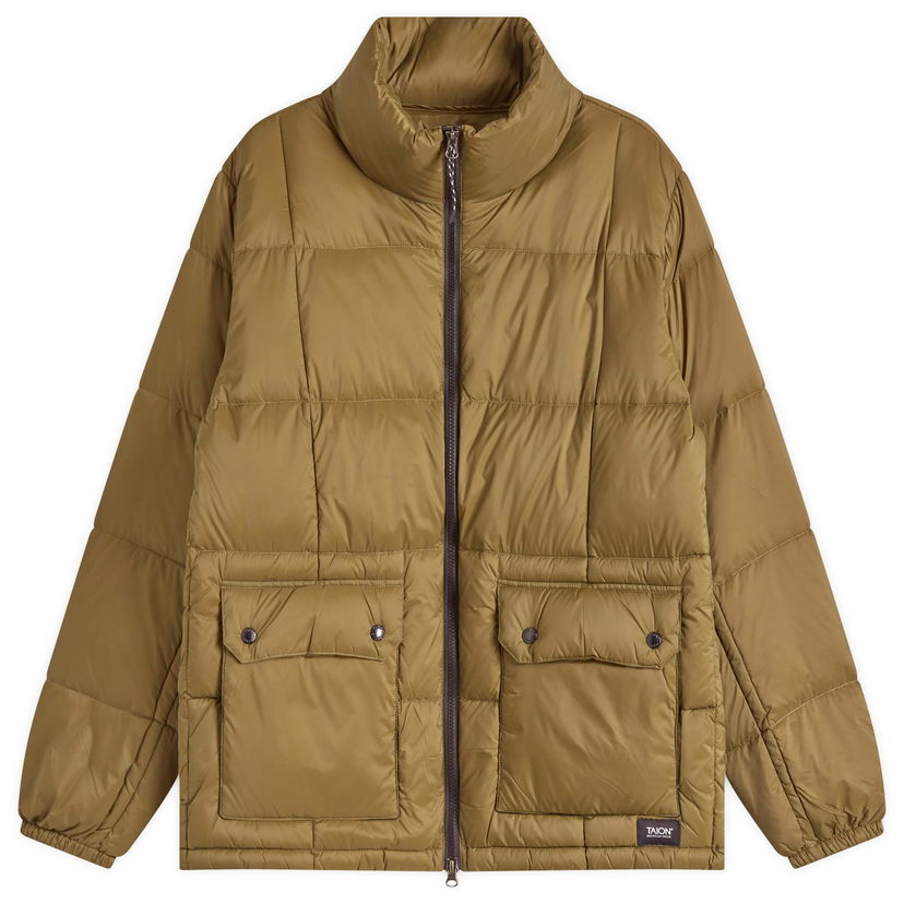 Pufferjacka TAION Hooded Down Jacket Grön | TAION-102VZMT-OLV