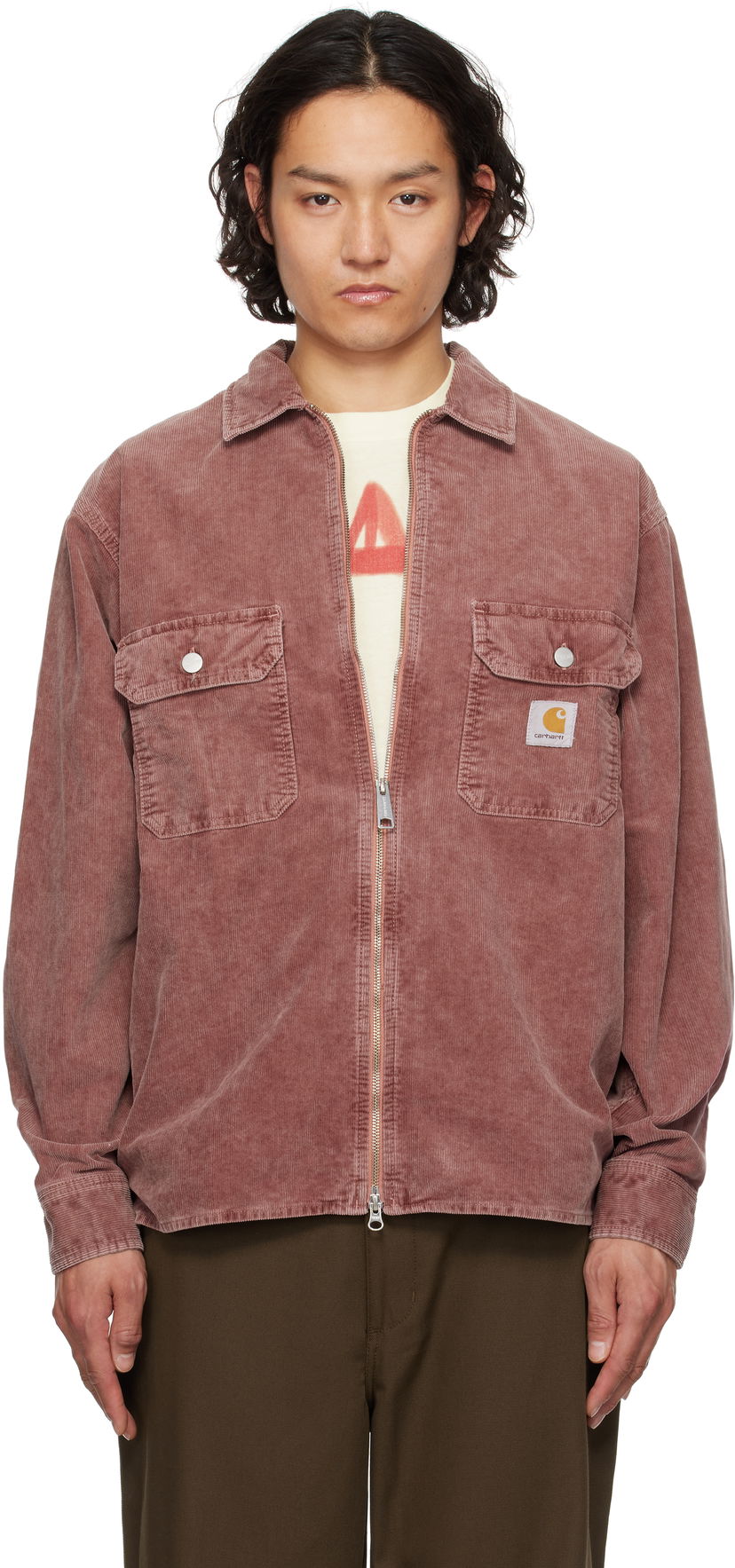 Skjorta Carhartt WIP Carhartt WIP Reynold Corduroy Overshirt Rosa | I034878