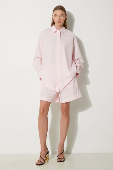 Skjorta Samsoe Samsoe Samsoe Samsoe SALOVA High-Waisted Shorts Rosa | F24200111, 5