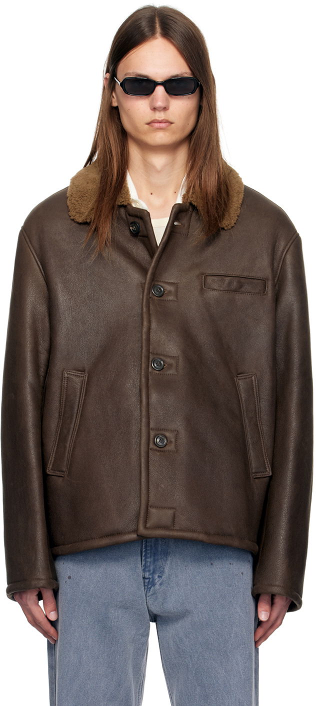 Jacka OUR LEGACY Our Legacy Alaska Shearling Jacket Brun | M4249AR