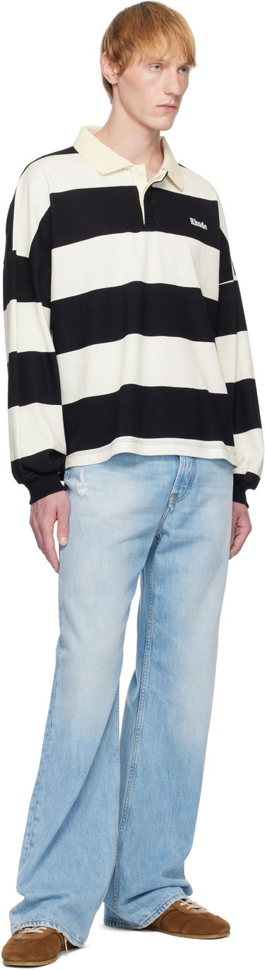 Polotröja Rhude Rhude Striped Piqué Polo Svart | RHSS25PO03012, 3