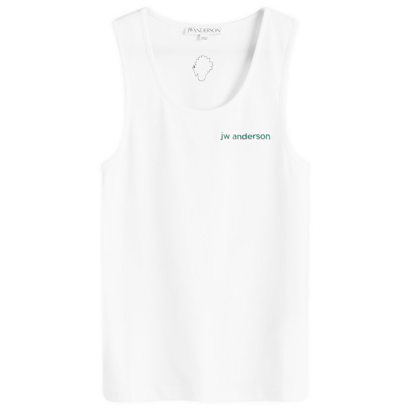 Sweater JW Anderson Chest Logo Embroidery Vest Vit | JO0241-PG1512-001