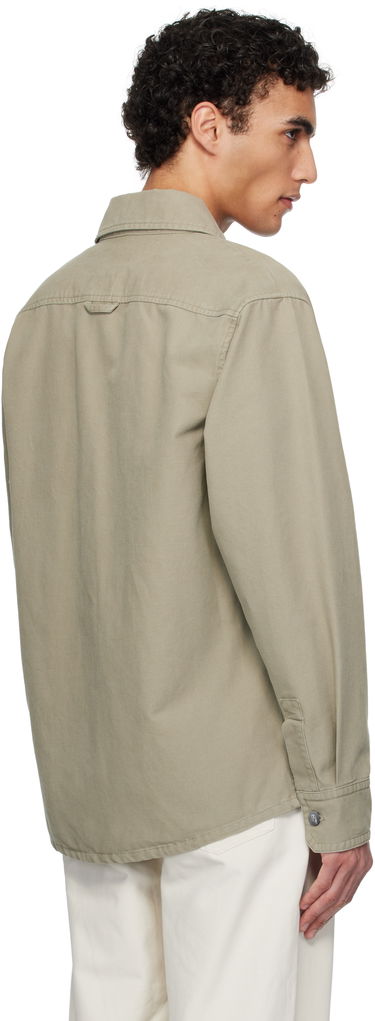 Skjorta A.P.C. A.P.C. Basile Chest Pocket Overshirt Beige | COGBJ-H02918, 2