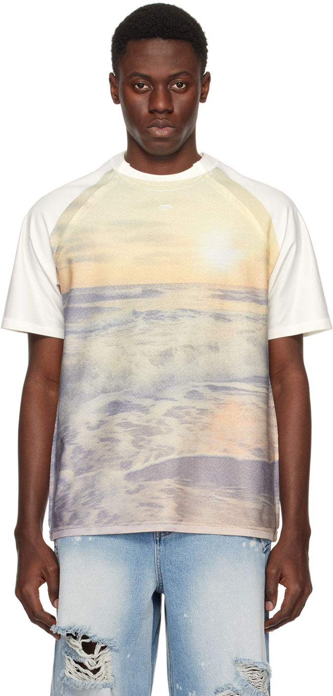 T-shirt ADER ERROR Print T-Shirt Beige | BN01SSTS0106YL, 0