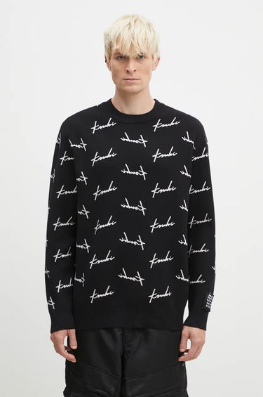 Sweater Ksubi Skript Knit Sweater Svart | MFA24KW003, 0