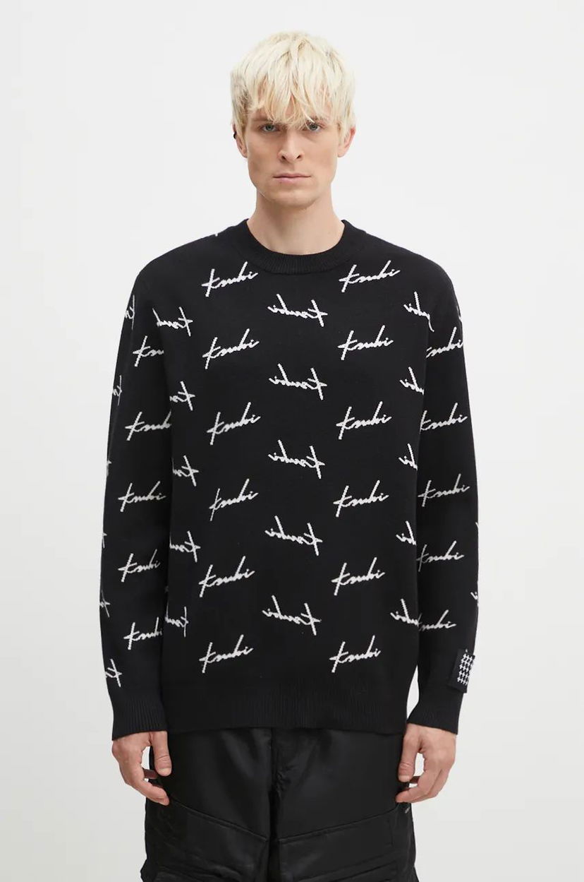 Sweater Ksubi Skript Knit Sweater Svart | MFA24KW003