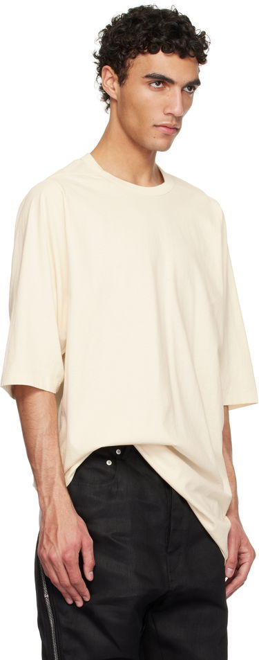 T-shirt Rick Owens Rick Owens Hollywood Jumbo Short Sleeve T-Shirt Beige | RU01E5274 JNC, 1