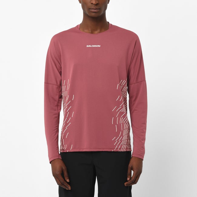 T-shirt Salomon Sense Aero Graphic Long Sleeve T-Shirt Rosa | LC2697500