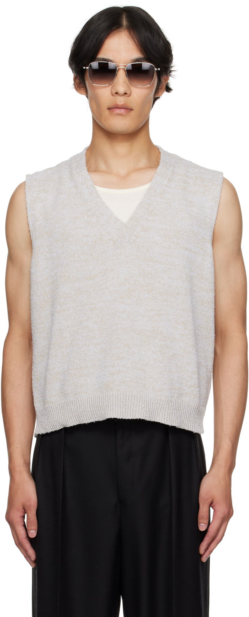 Väst Maison Margiela Maison Margiela Knit Vest Beige | S50FB0115 M13152
