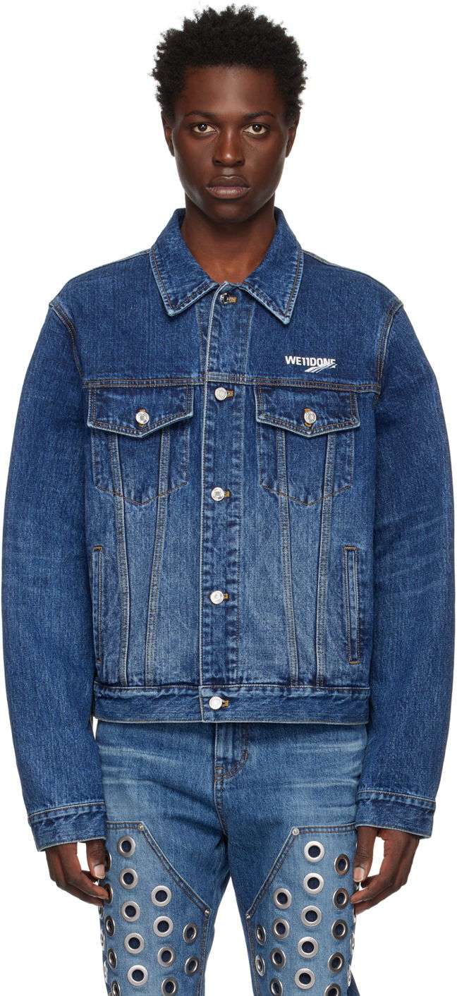 Jacka We11done We11done Faded Denim Jacket Blå | WD-DJ3-22-318-U-BL, 0