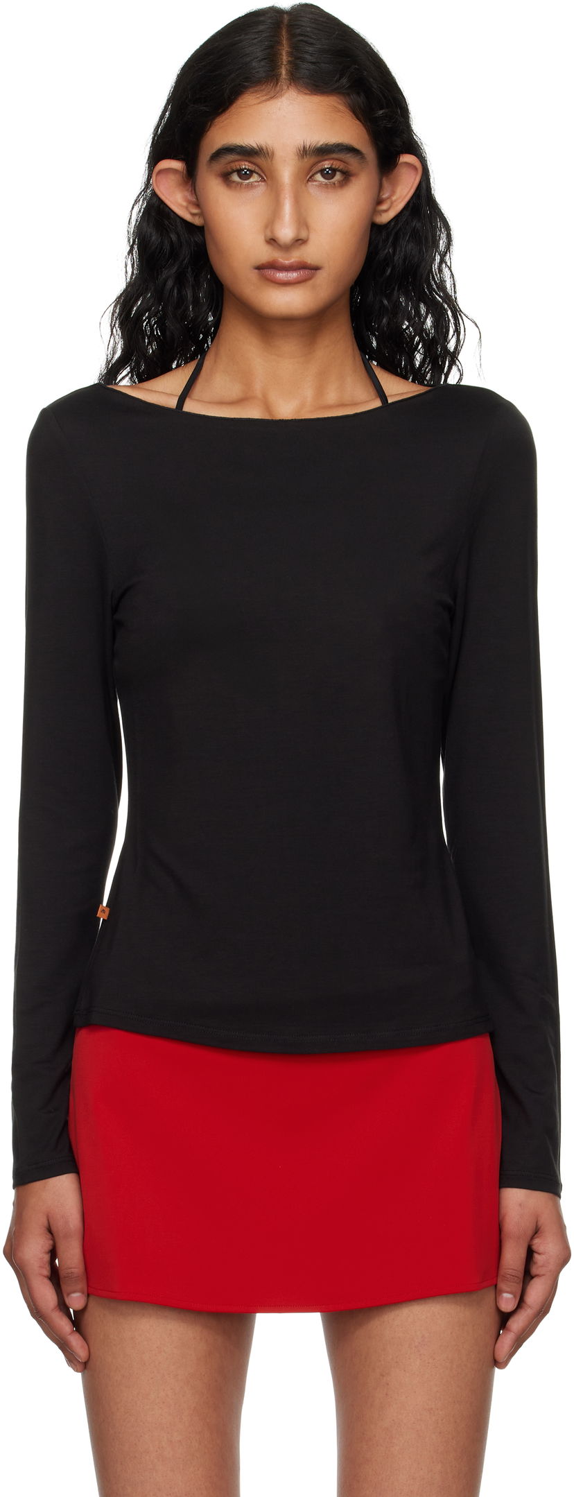 T-shirt Miaou Miaou Amelia Long Sleeve T-Shirt Svart | 7183LJBBLK