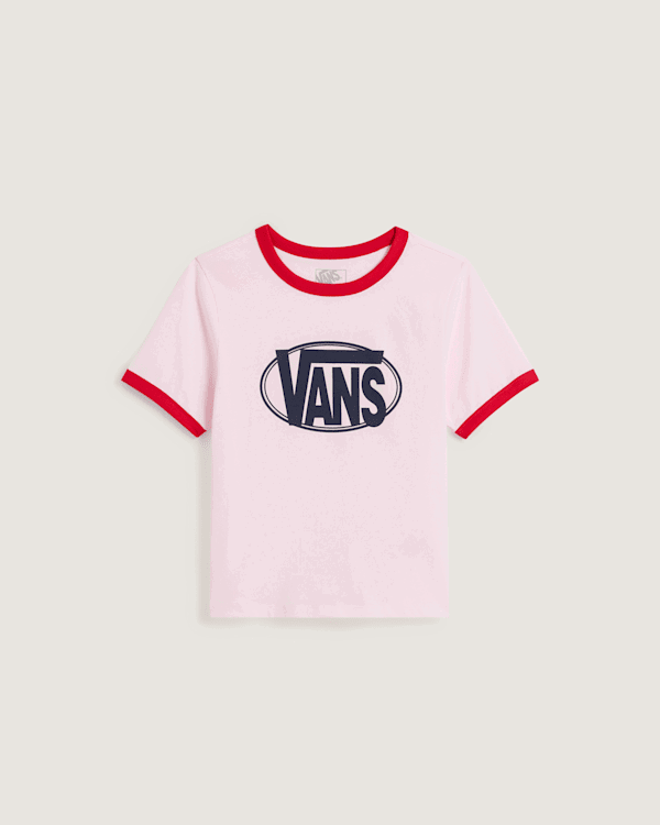T-shirt Vans Ringer T-Shirt with Logo Rosa | VN000TXSO32, 0