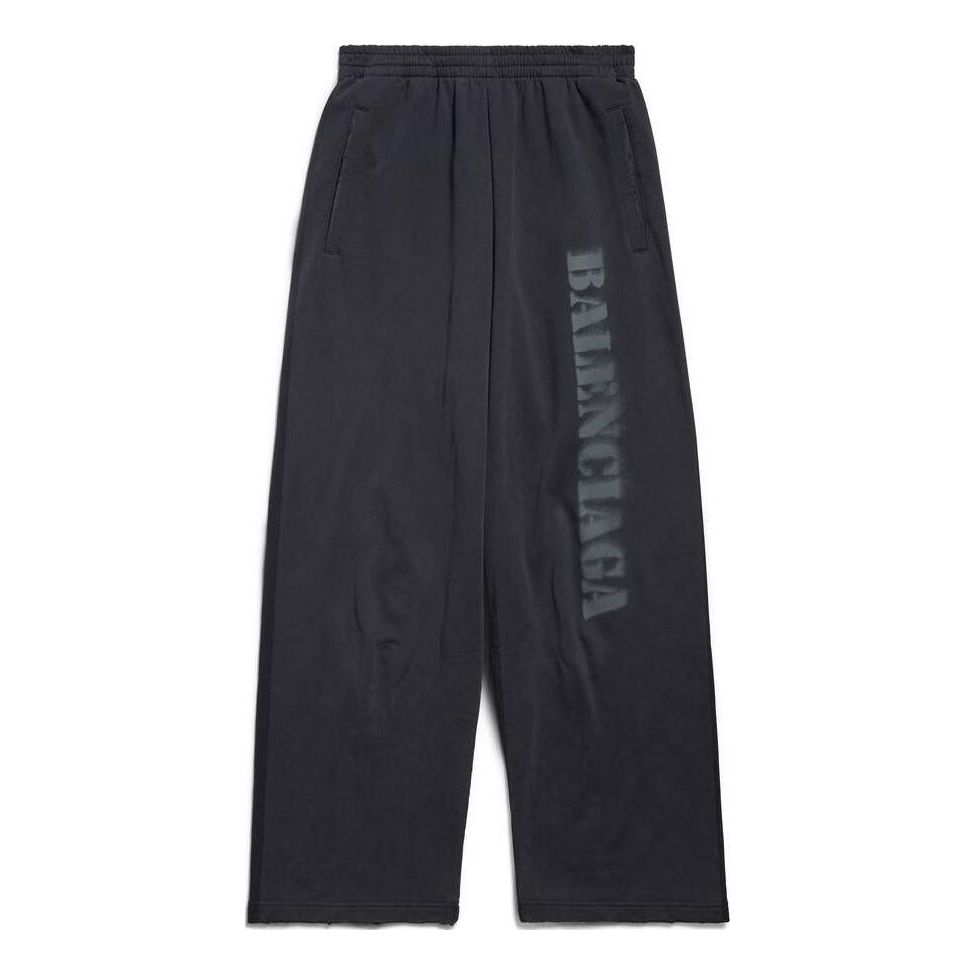 Träningsbyxor Balenciaga Stencil Type Baggy Sweatpants Svart | 771081TQVA41750, 0