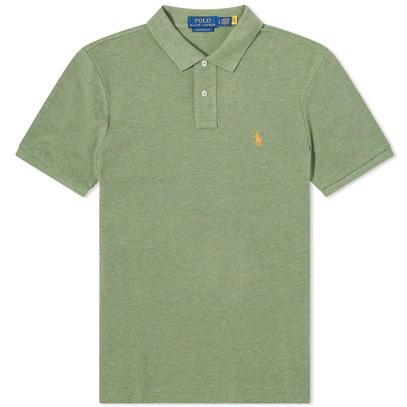 Polotröja Polo by Ralph Lauren Custom Fit Polo Shirt Grön | 710680784367