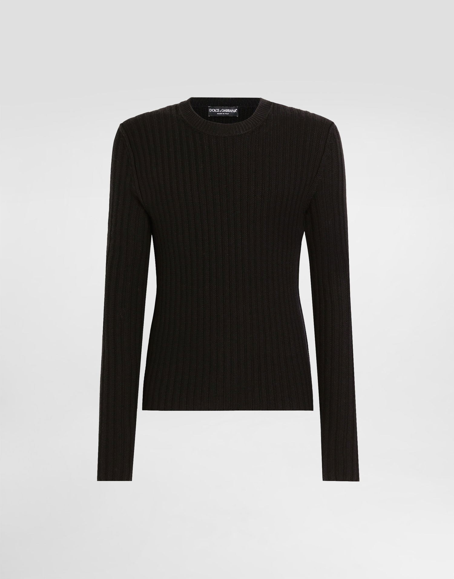 Sweater Dolce & Gabbana Dolce & Gabbana Wool Ribbed Sweater Svart | GXX46TJCVZ7N0000, 0