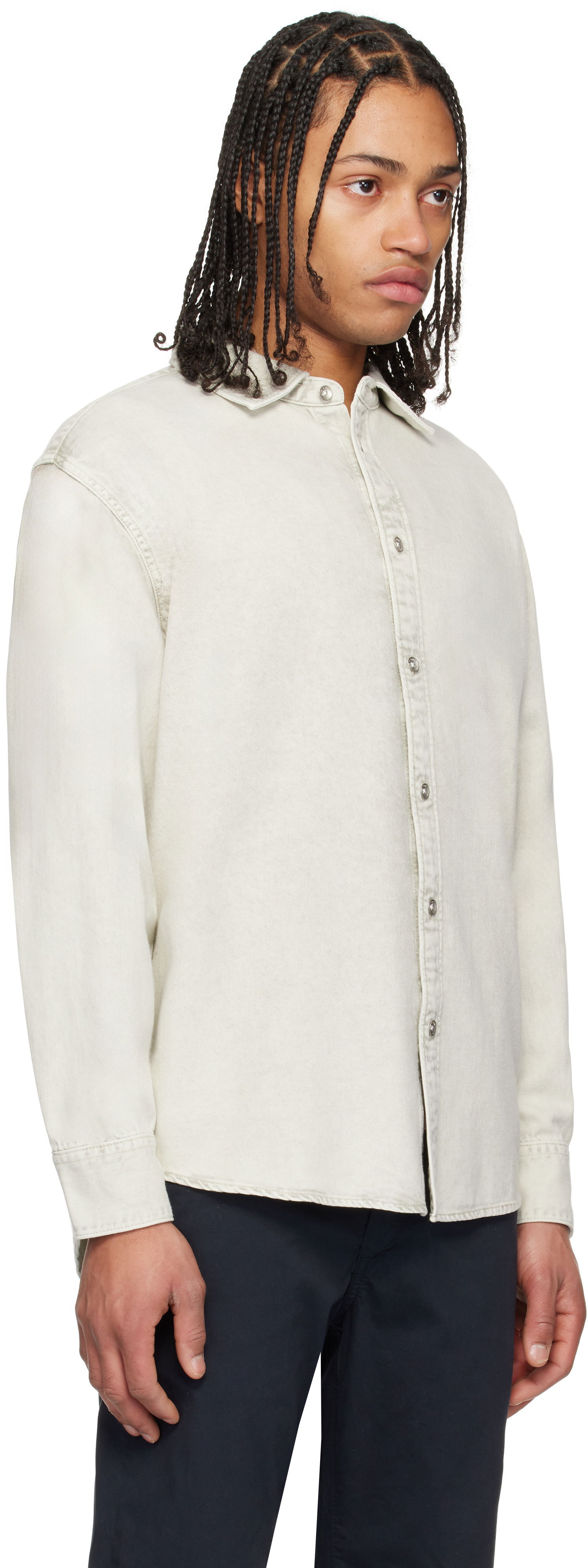 Skjorta rag & bone Rag & Bone Matthew Denim Shirt Beige | MED24H1438UFCC, 1