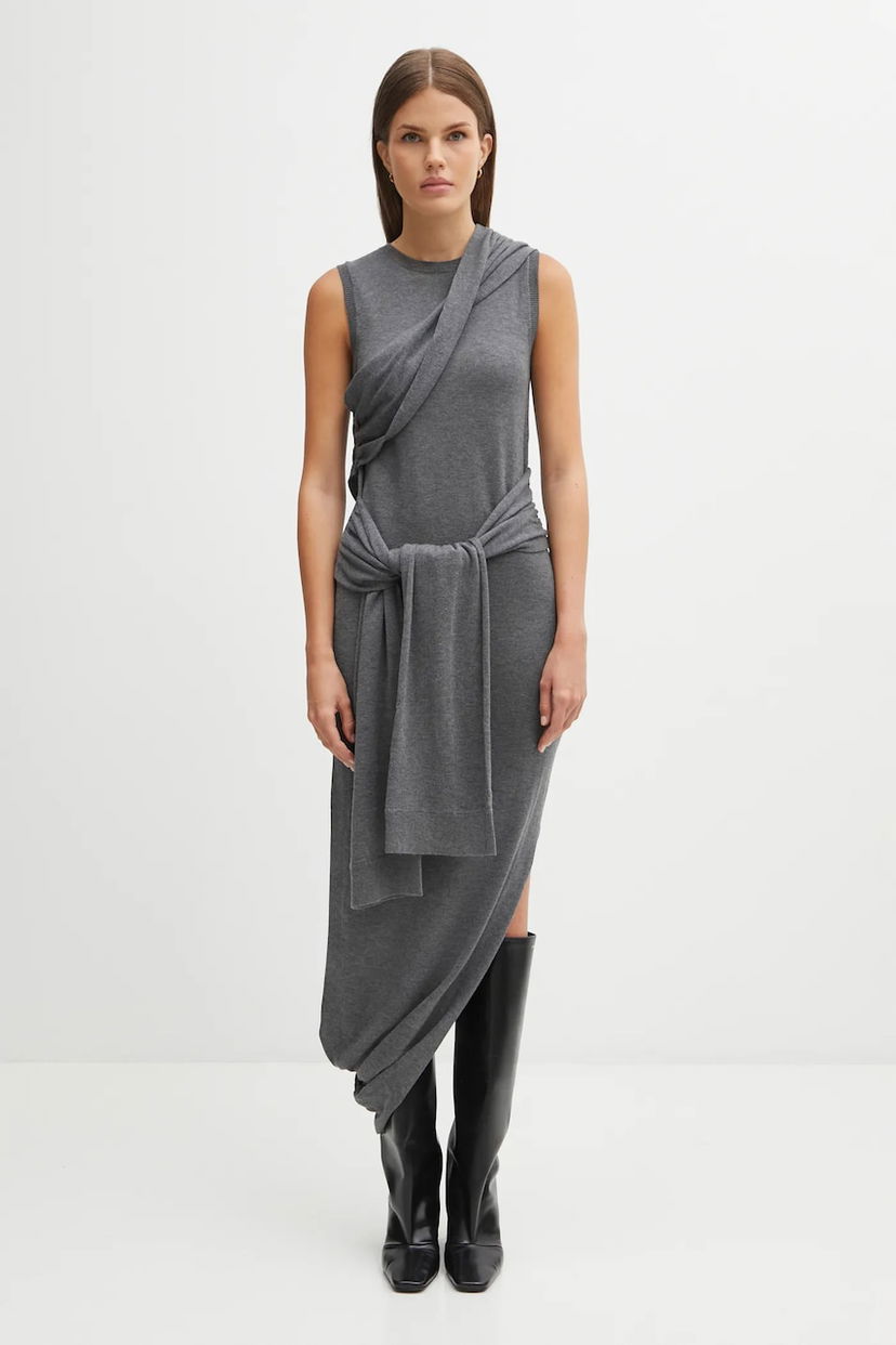 Klä JW Anderson JW Anderson Tie Detail Sleeveless Maxi Dress Grå | KW1445.YN0320