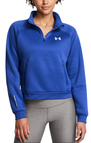 Sweatshirt Under Armour Cropped Half Zip Training Blå | 1386505-432, 0